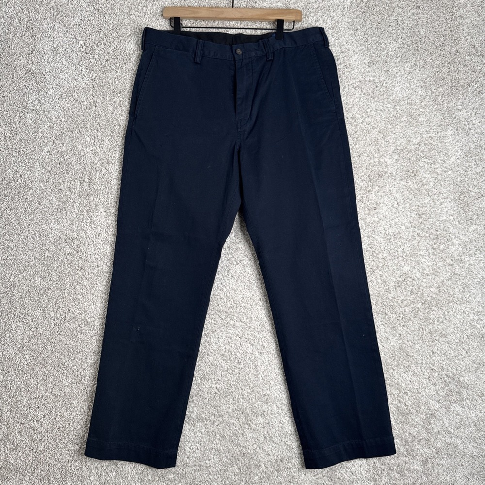 Polo Ralph Lauren Men's Pants Size 36x30 Navy Blue Chino Stretch Cotton Twill